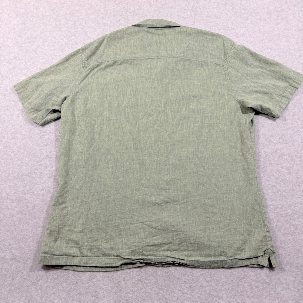 Kuhl‎ Mens XL Short Sleeve Button Down Shirt Olive Green Hemp Tencel 7486 - Picture 10 of 10